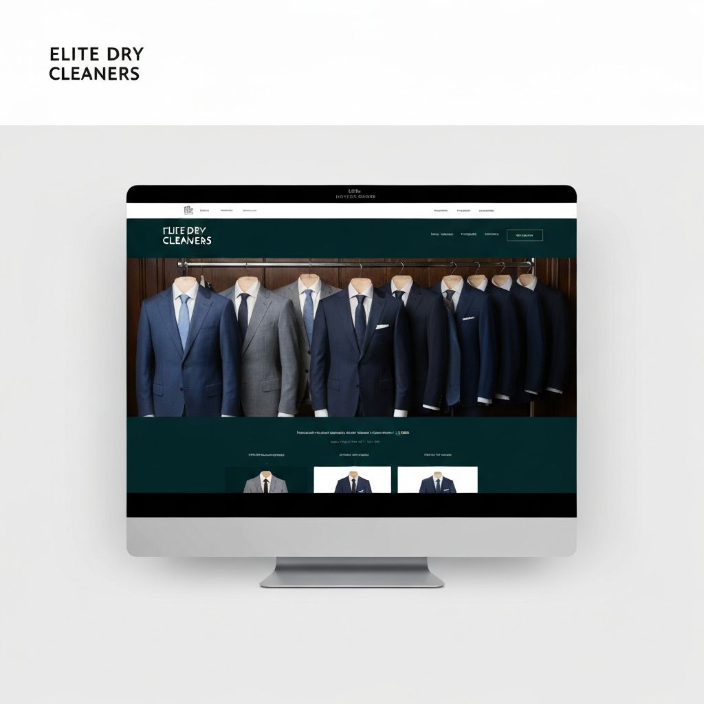 Elite Dry Cleaners website screenshot